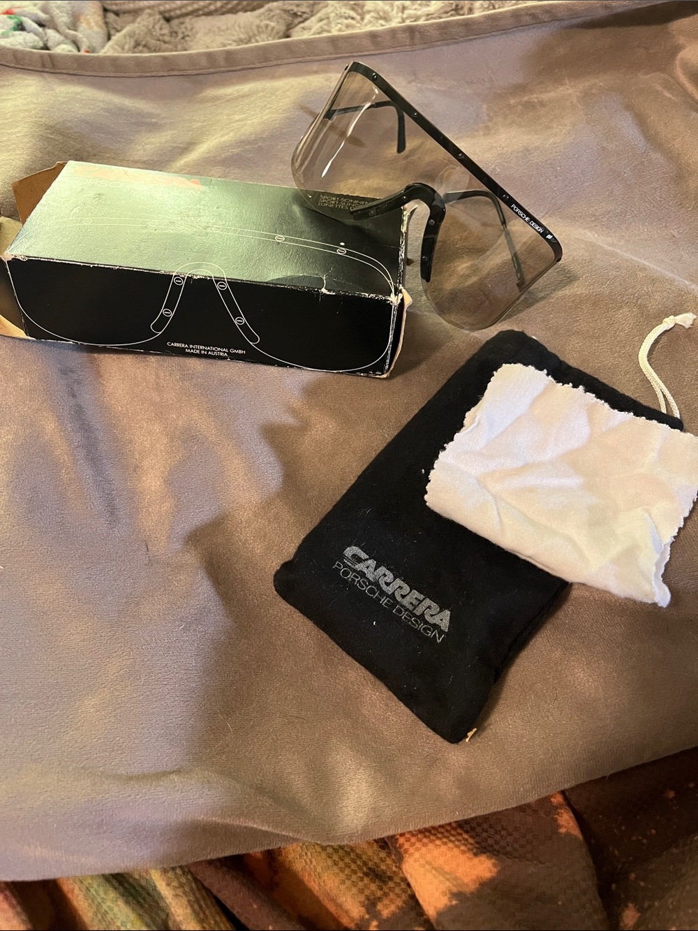 Carrera Porsche Shield Sunglasses - Black Frame with Gray Tint